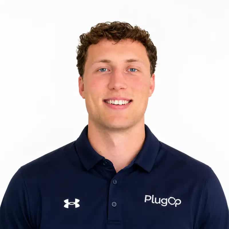 Portrait of Hunter Simons, Sales Operations Manager at PlugOp